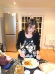 Irina with a curry in Clydach