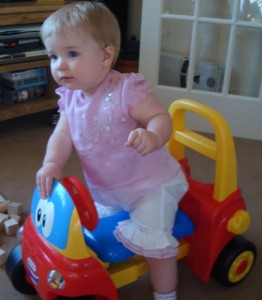 Anna Driving The Living Room Circuit