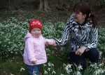 Anna With Irina Amongst The Snowdrops