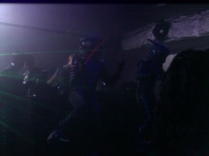 Insomnia Night Club, Astana. Zebra-ish Dancers In Front Of The DJ