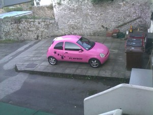 Pink Playboy Parked