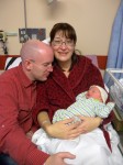 Chris, Irina & Tim Merriman in Singleton Hospital, Swansea, Wales