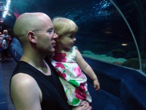 Anna Checking Out The Fish In The Duman Aquarium