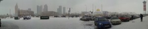 Snowy Panorama Outside Azia Park, Astana